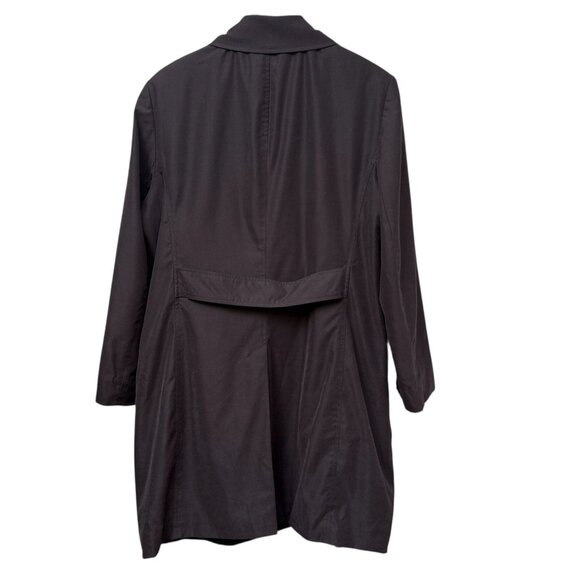 Anne Klein Black Coat Size 14 Womens Vintage Trench Light Jacket - Picture 5 of 13